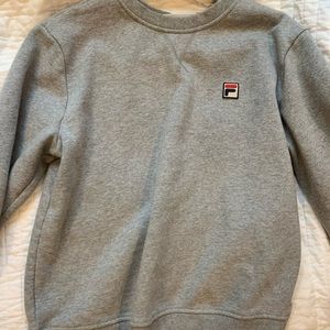 gray fila crewneck